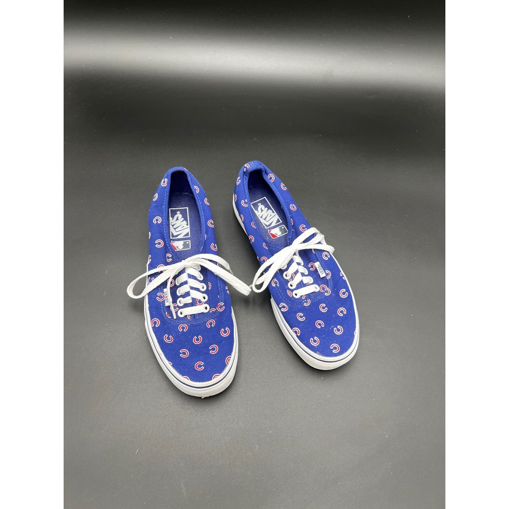 Vans Authentic MLB Chicago Cubs Blue Canvas Sneakers Mens 9.5 Womens 11 721461